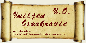 Umiljen Osmokrović vizit kartica